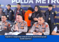 Kapolres Tangerang Selatan melakukan konfrensi pers terkait mantan Manajer SPBU rampok Rp53 Juta